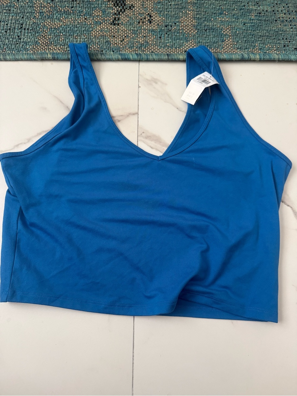 Hollister Bright Blue V-Neck Cropped Tank